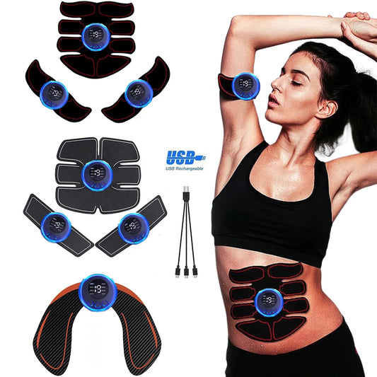 USB Rechargable EMS Muscle Stimulator Electric Massage Therapy Pain Relief Digital Meridian Full Body Massager