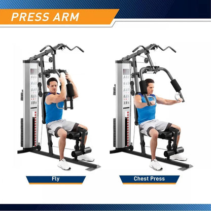 Multifunction Steel Home Gym 150lb Weight Stack Machine